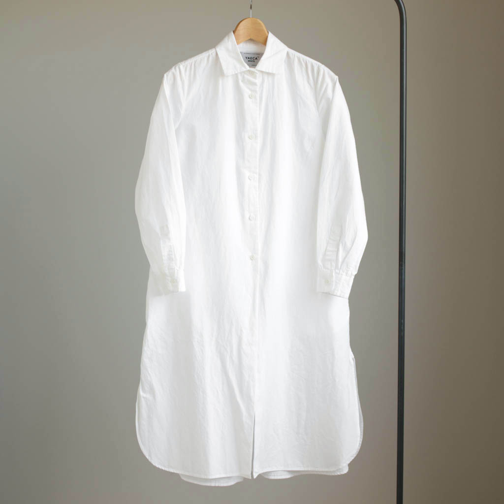YAECA｜ヤエカ – 2016AW [Long Shirt One-piece #white (161213 WOMEN