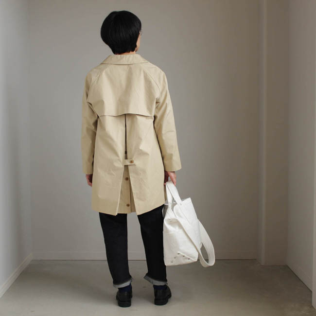 YAECA ステンカラーコート SHORT BEIGE-