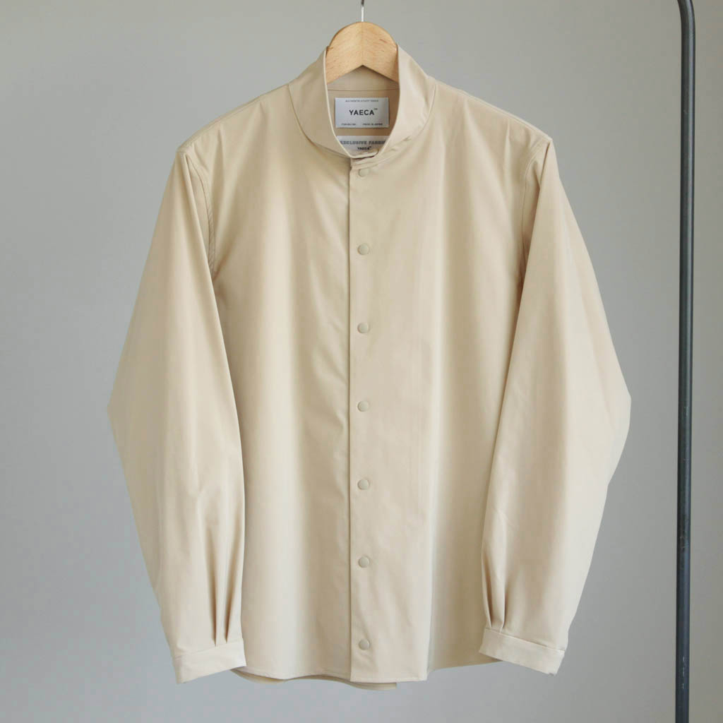 YAECA｜ヤエカ – 2017SS [Stand Collar Shirt #beige (174104 MEN