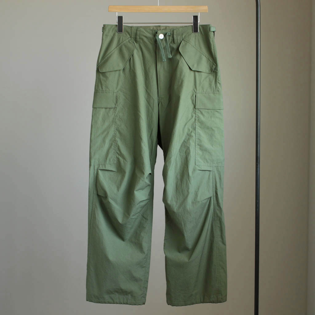 AURALEE ｜ オーラリー – 2017ss [ WASHED FINX RIPSTOP FIELD PANTS #olive green