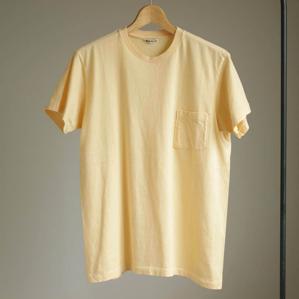 AURALEE ｜ オーラリー – 2017ss [ SEAMLESS POCKET TEE #yellow