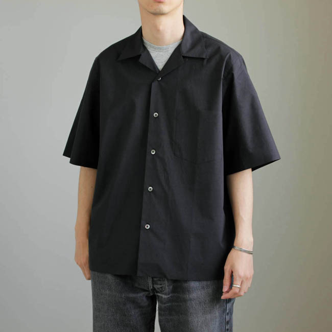 AURALEE オープンカラーシャツ サイズ4 黒 | neumi.it