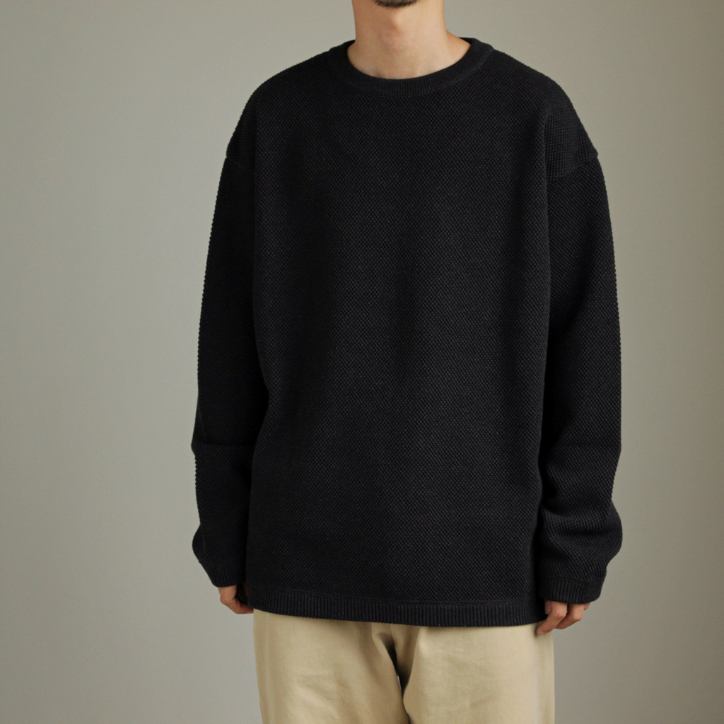 crepuscule | クレプスキュール [ Moss Stitch L/S Knit #c.gray ...