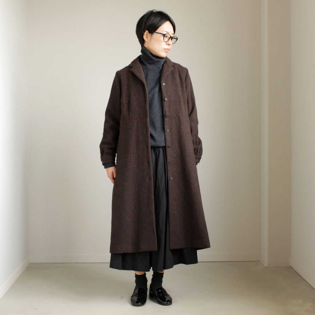 YAECA | ヤエカ [ Coat Dress #d.brown ] – 着楽（チャクラ/ciacura）