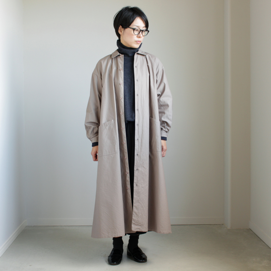 YAECA | ヤエカ [ Work Shirt Dress #khaki ] – 着楽（チャクラ/ciacura）