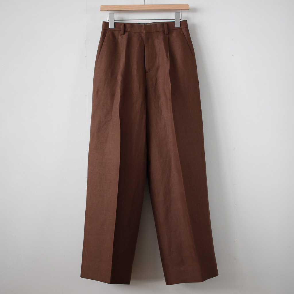 AURALEE リネンギャバジンスラックス 4 BROWN