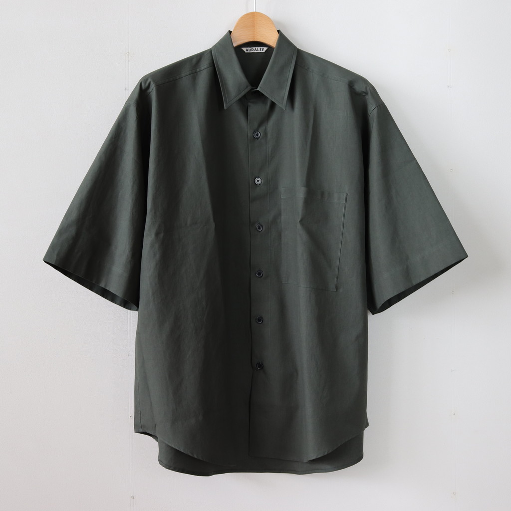 AURALLEE Finx cotton shirt green