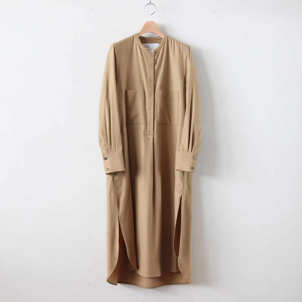 TICCA | ティッカ [ ノーカラースリットワンピース #CAMEL [TAHA-308