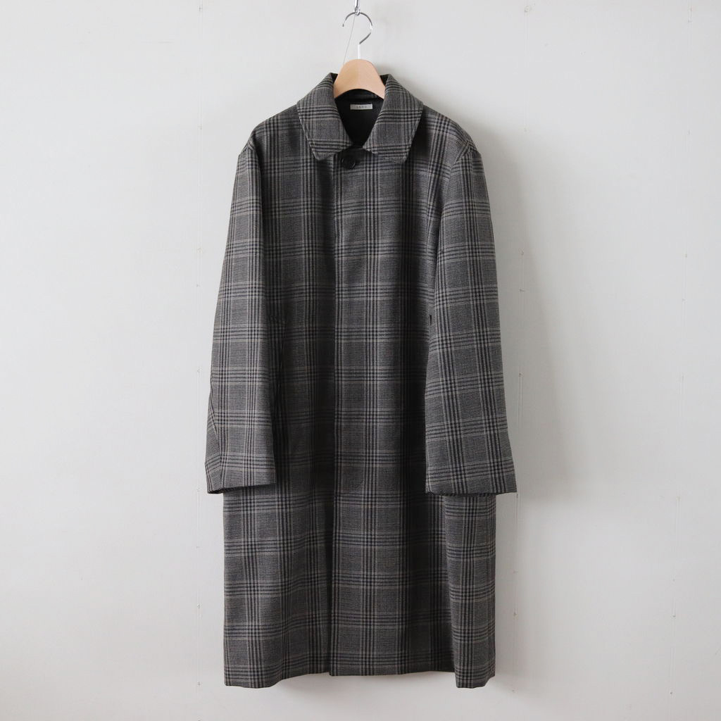 LENO リノ STAND FALL COLLAR COAT 01グレンチェック