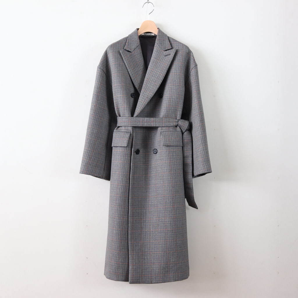 てなグッズや FACE DOUBLE AURALEE CHECK COAT LONG チェスターコート ...