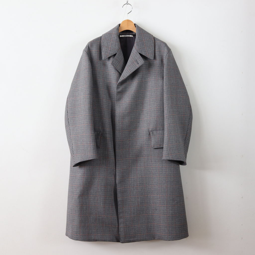 AURALEE | オーラリー [ DOUBLE FACE CHECK LONG COAT #CHARCOAL ...