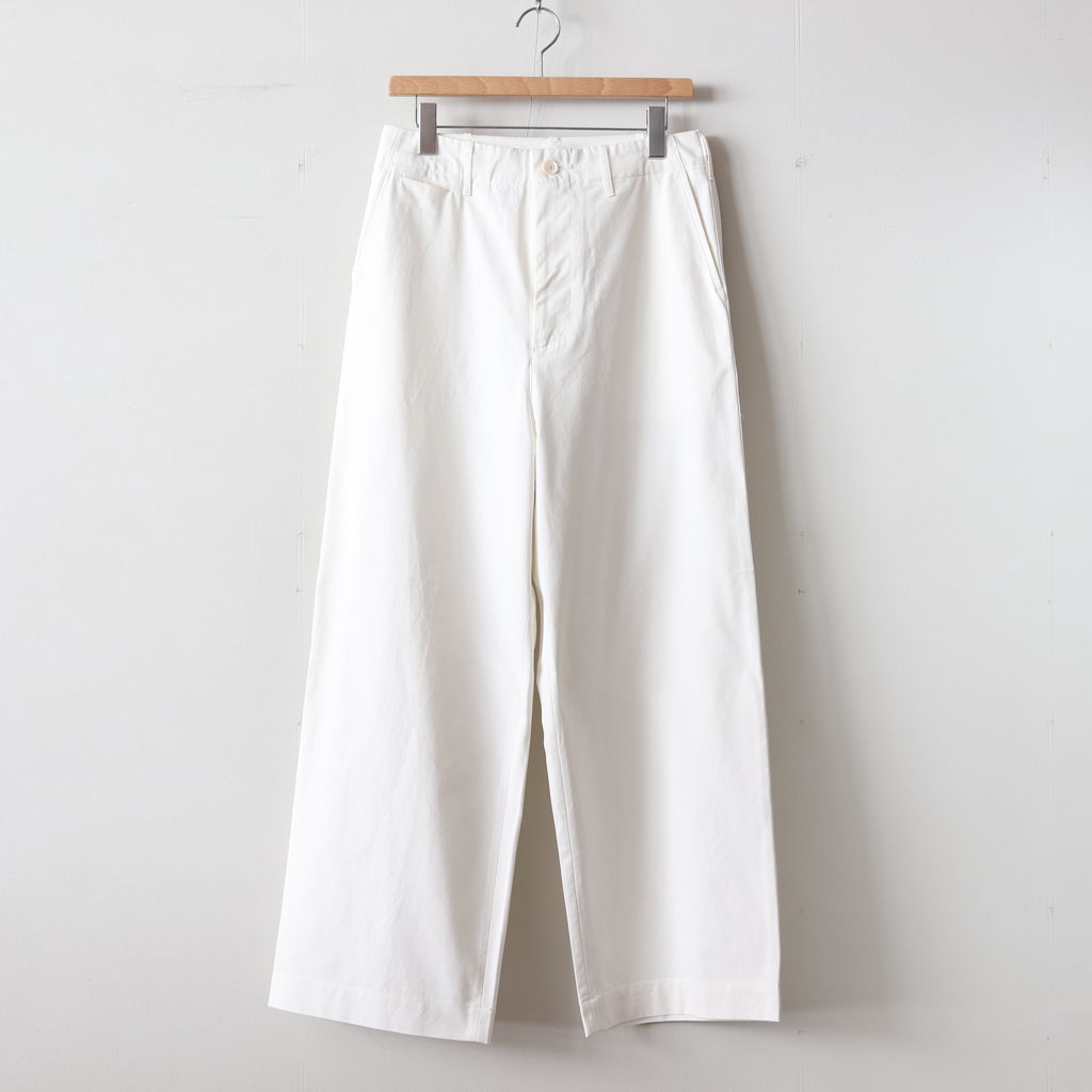 AURALEE | オーラリー [ WASHED FINX LIGHT CHINO WIDE PANTS #WHITE