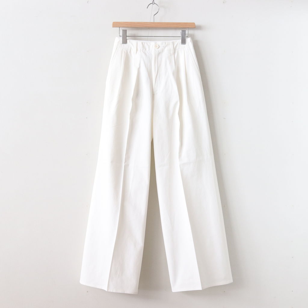 AURALEE | オーラリー [ WASHED FINX LIGHT CHINO TUCK WIDE PANTS