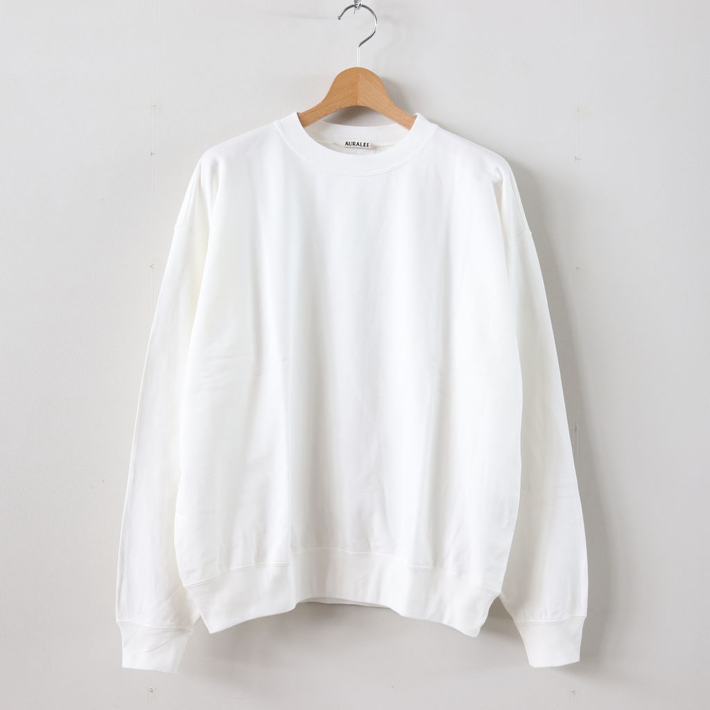 AURALEE | オーラリー [ SUPER HIGH GAUGE SWEAT BIG P/O #WHITE