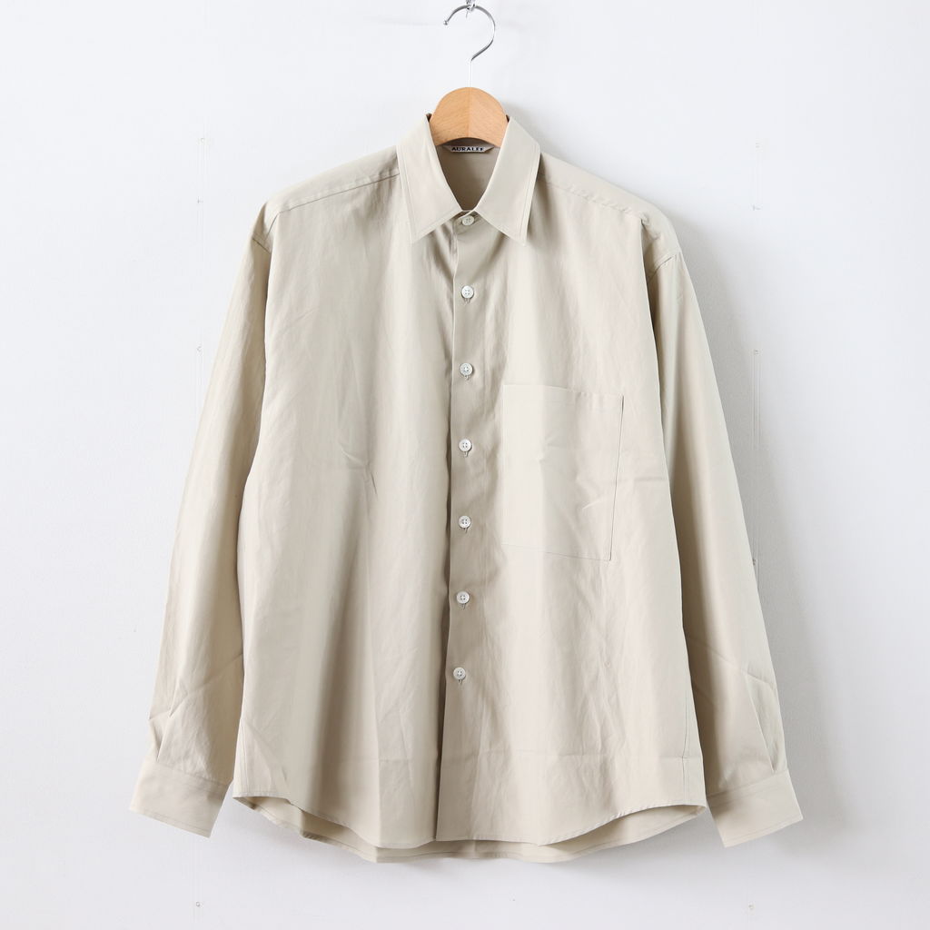 AURALEE | オーラリー [ WASHED FINX TWILL BIG SHIRTS #LIGHT GREEN ...