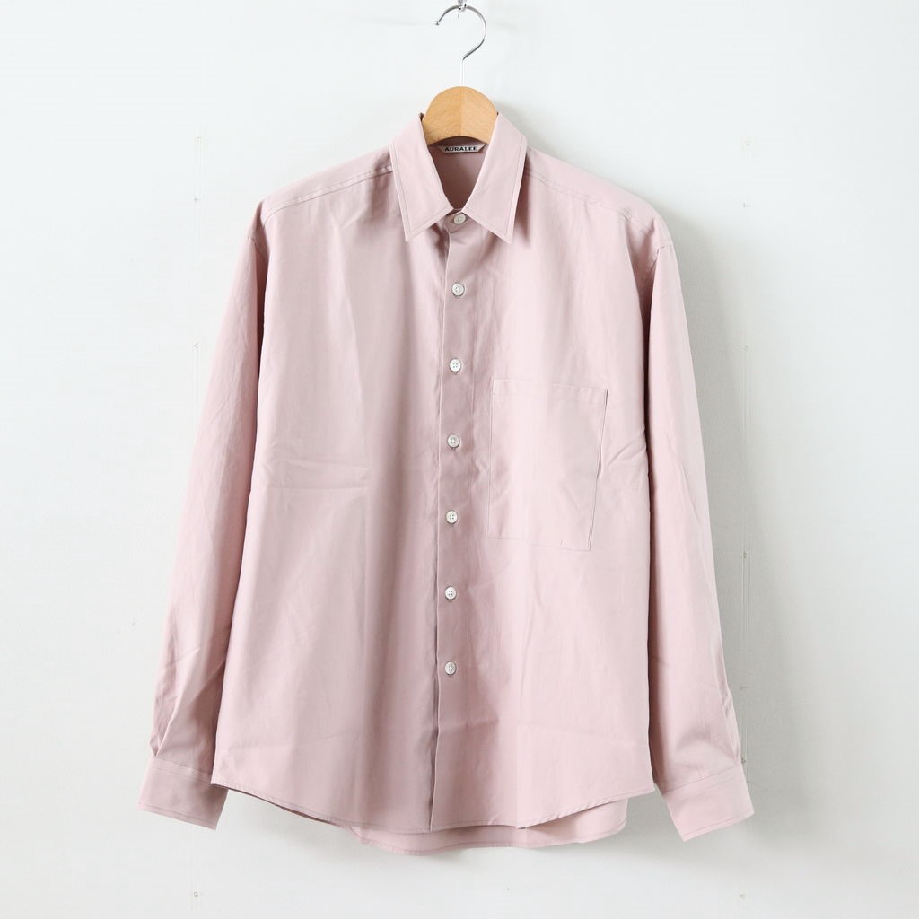 Auralee オーラリー Washed Finx Twill Big Shirts Light Pink ss01tn 着楽 チャクラ Ciacura