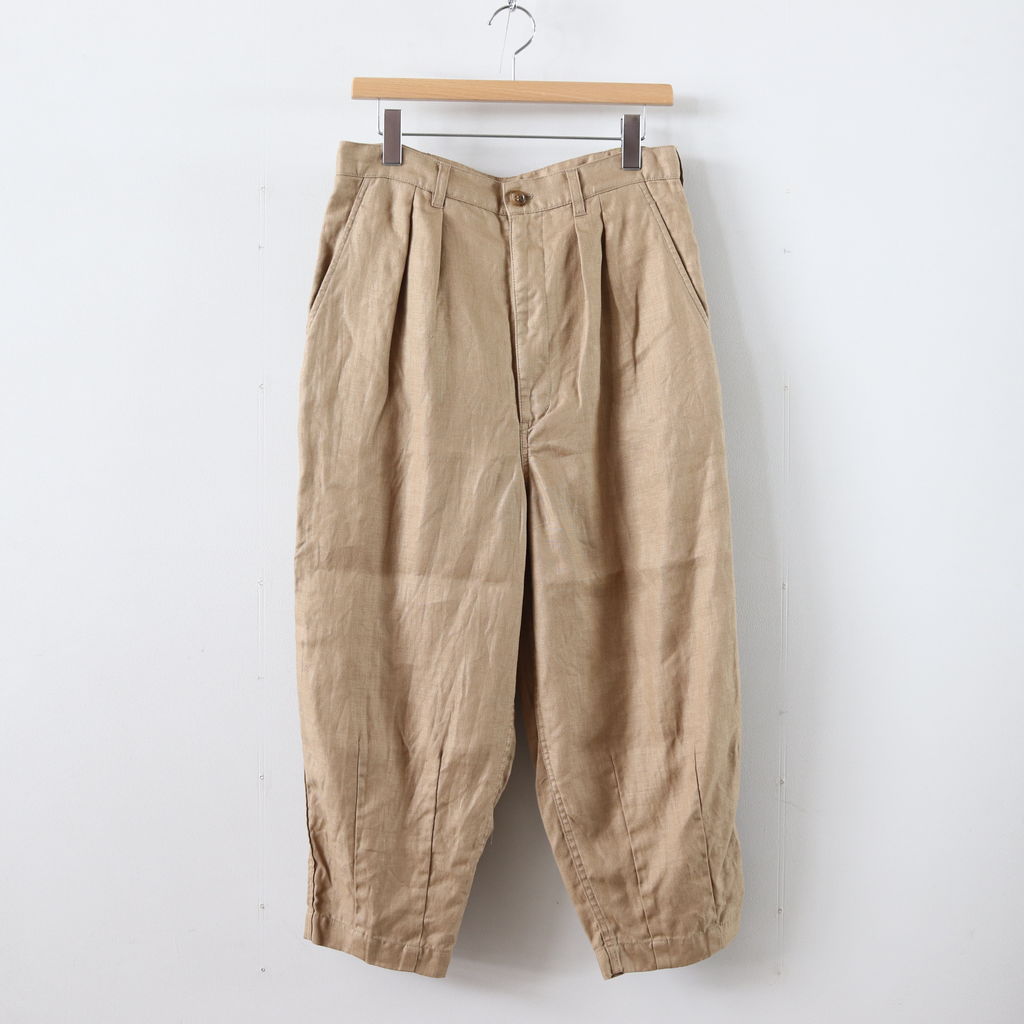 COMME des GARCONS HOMME | コム デ ギャルソン オム [ リネンサージ製品染め2タックパンツ #BEIGE  [HC-P026-051] ] – 着楽（チャクラ/ciacura）