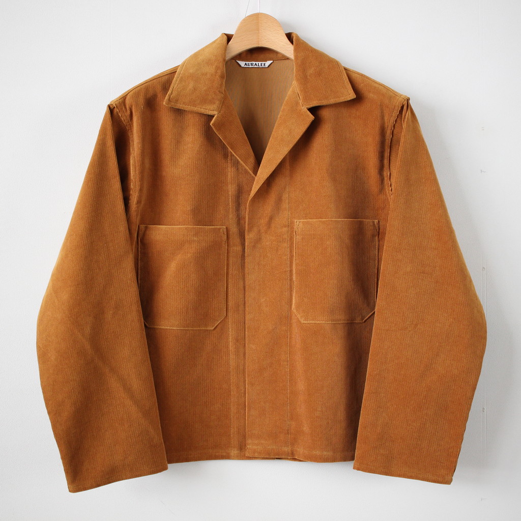 AURALEE | オーラリー [ WASHED CORDUROY SHIRTS JACKET #CAMEL BROWN ...サイズは4