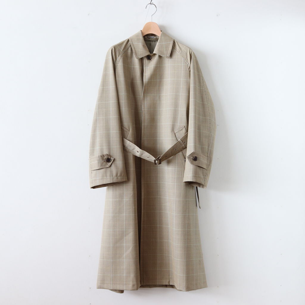 未使用 タグ付き AURALEE オーラリー ×Ron Herman WOOL MAX GABARDINE LONG SOUTIEN COLLAR COAT 0/アイボリー【2400013417136】