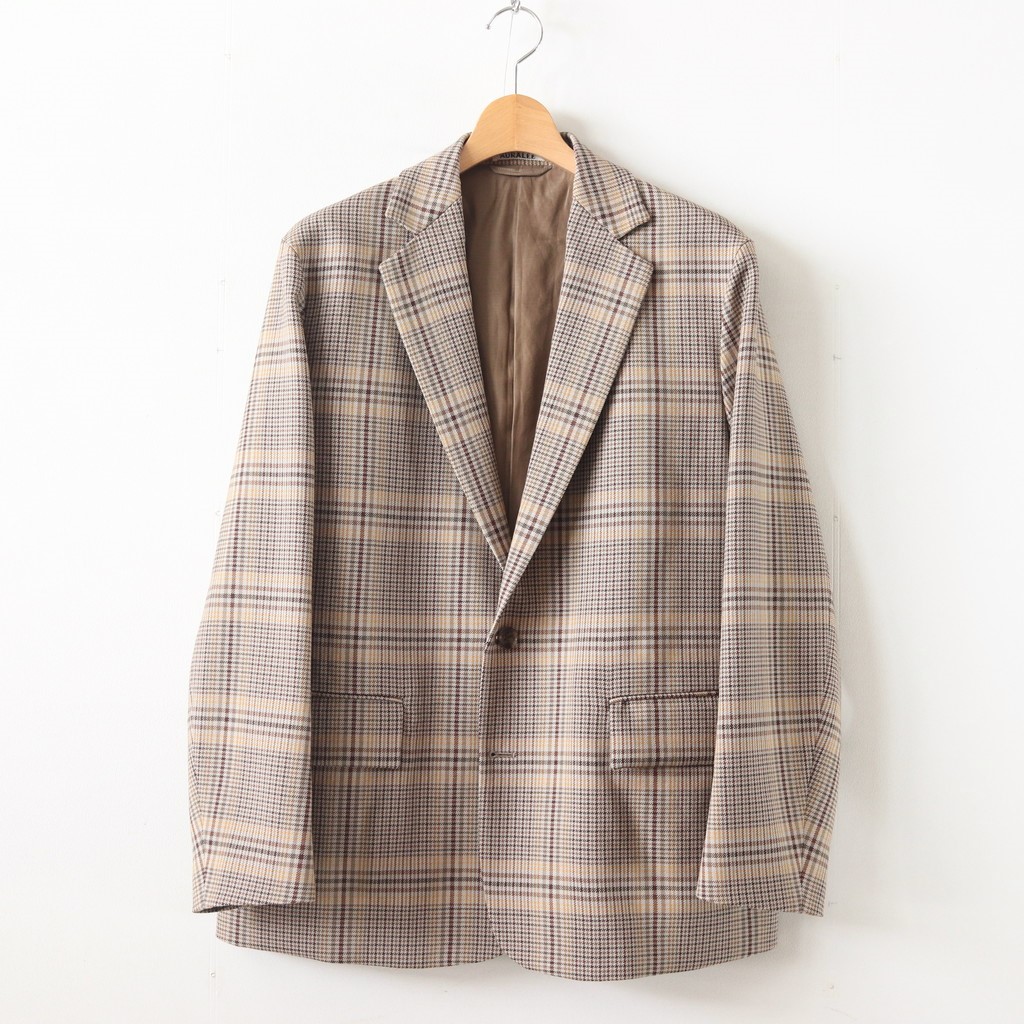 AURALEE | オーラリー [ WOOL SERGE CHECK JACKET #BEIGE GLEN CHECK 