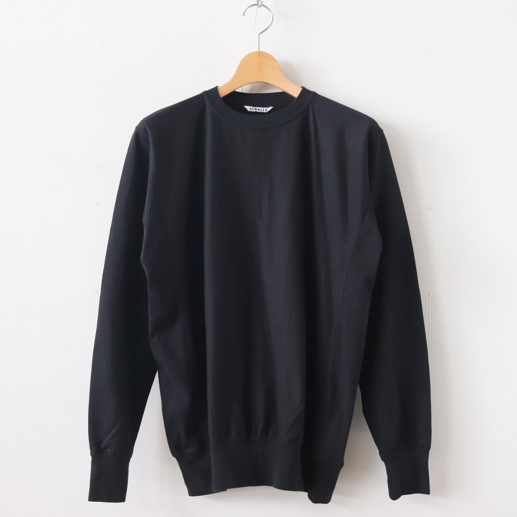 AURALEE | オーラリー [ SUPER HIGH GAUGE SWEAT P/O #BLACK [A9AP01SU