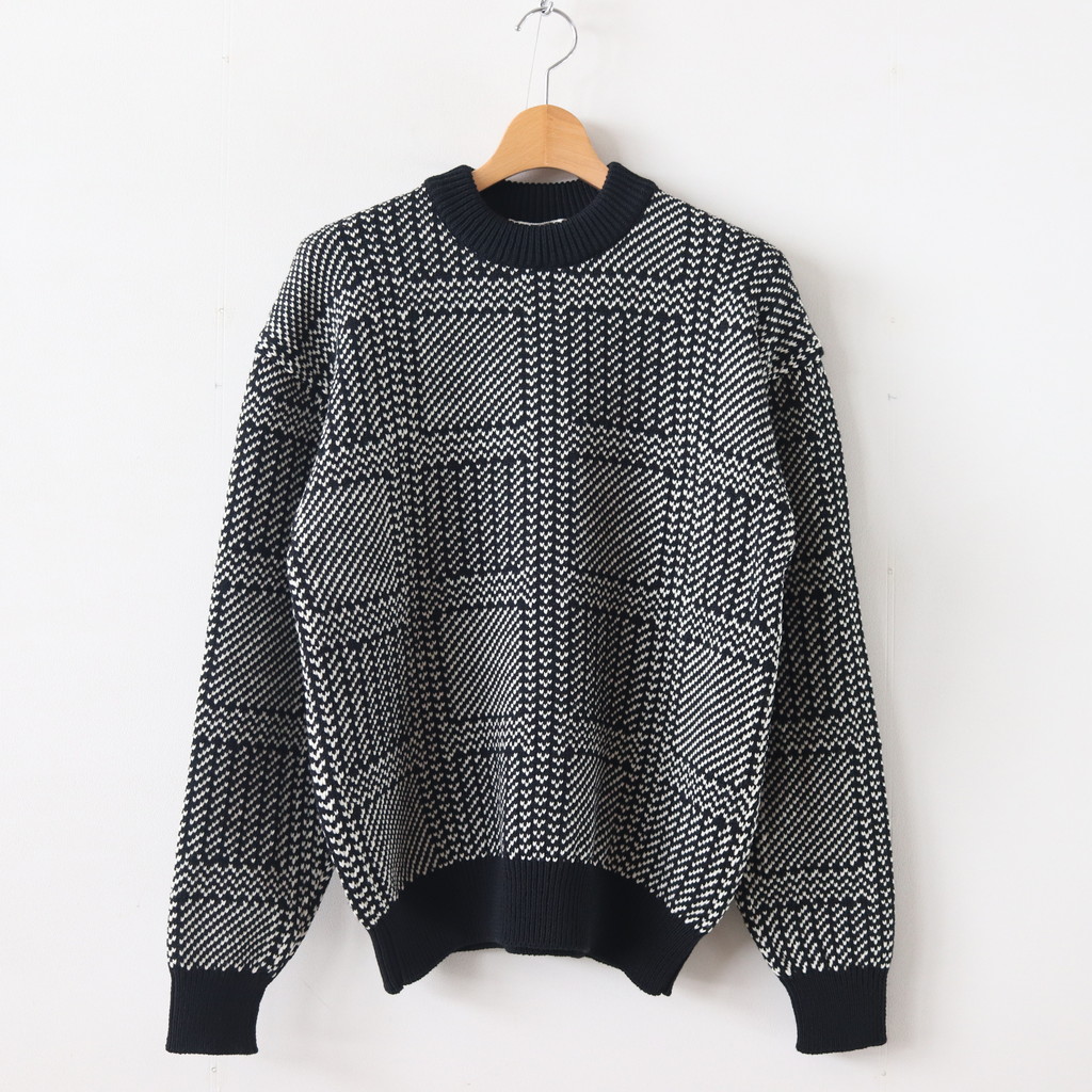 AURALEE | オーラリー [ HARD TWIST MERINO JACQUARD KNIT BIG P/O ...