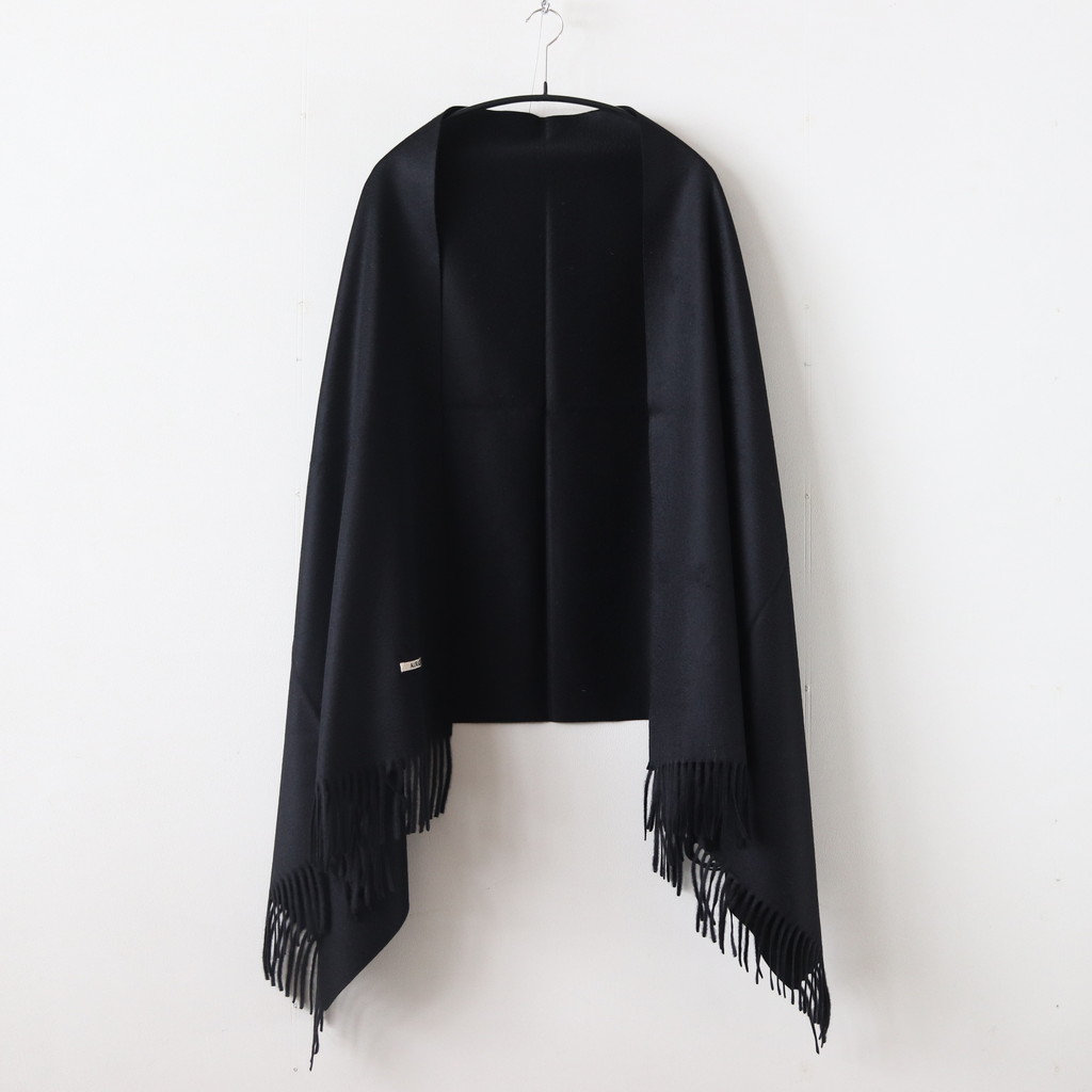 AURALEE | オーラリー [ CASHMERE WIDE STOLE #BLACK [A9AM01CM