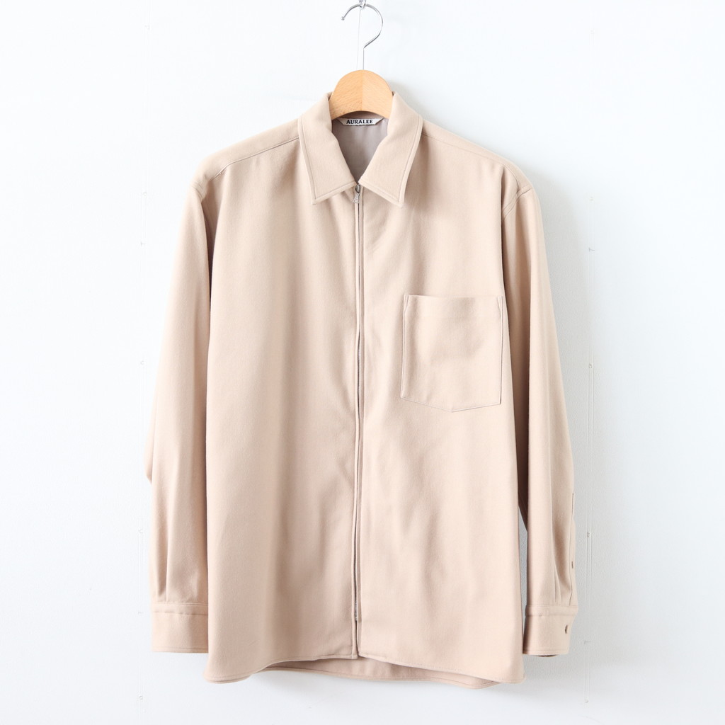 AURALEE | オーラリー [ SUPER SOFT WOOL FLANNEL ZIP SHIRTS #LIGHT 