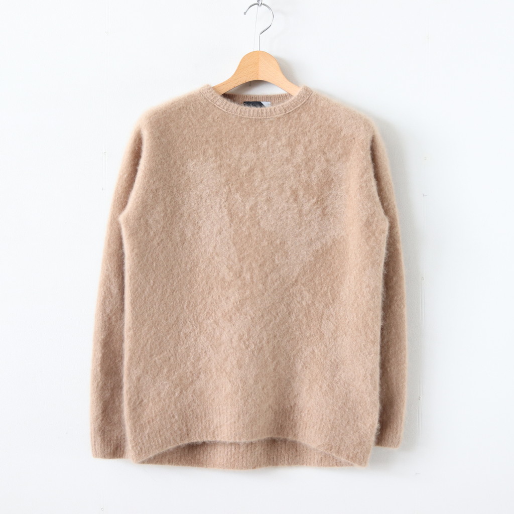 ATON | エイトン [ FUR CASHMERE CREWNECK SWEATER #CAMEL [KRAGKW0901