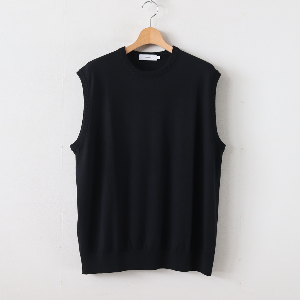 Graphpaper | グラフペーパー [ HIGH GAUGE KNIT VEST #BLACK [GU193