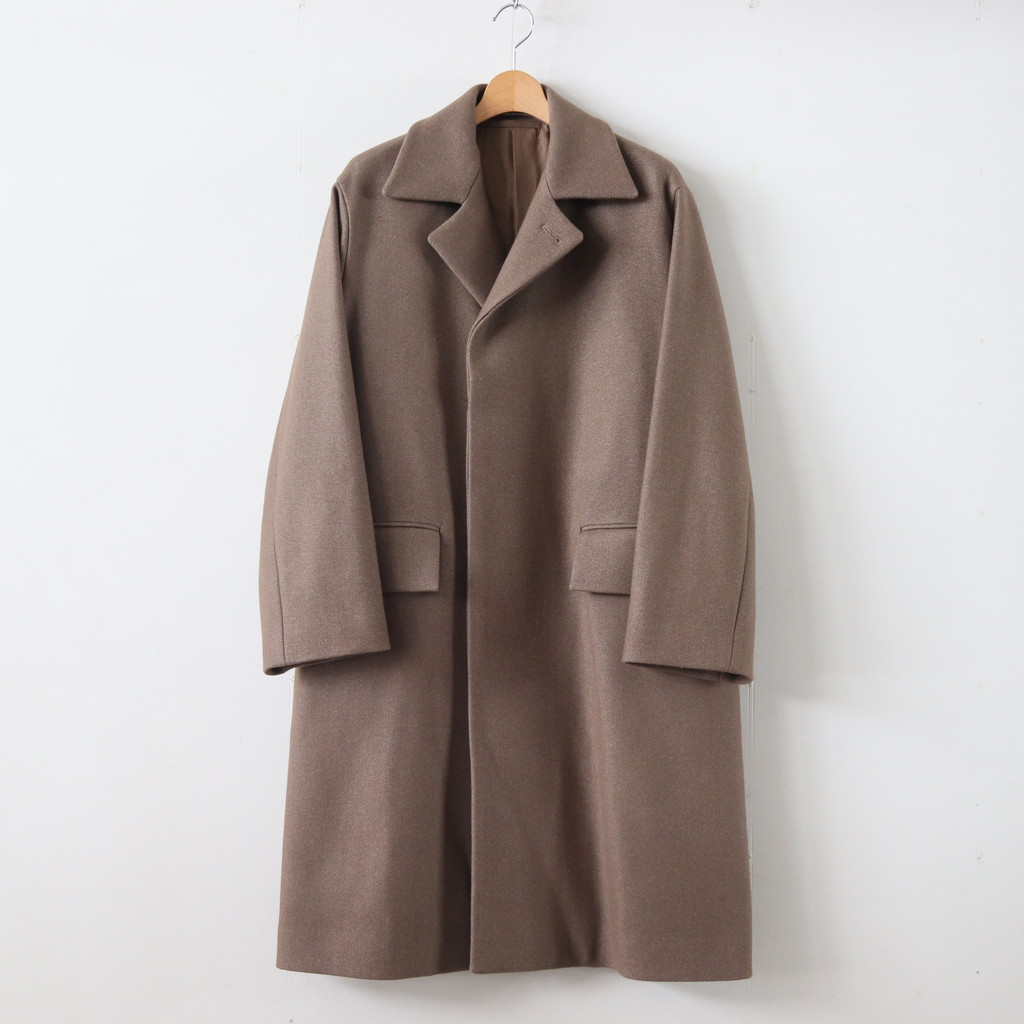 Wool silk melton hot sale soutien collar coat