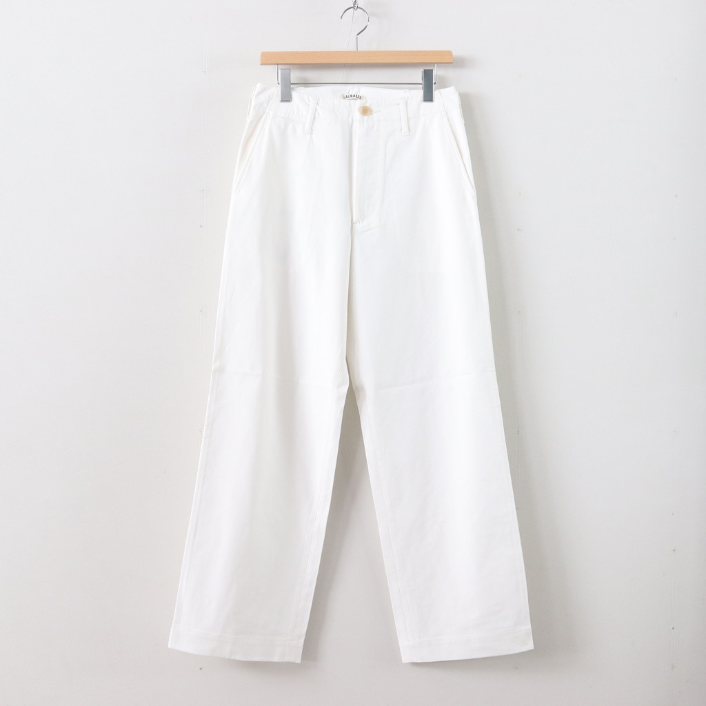 AURALEE | オーラリー [ WASHED FINX LIGHT CHINO PANTS #WHITE