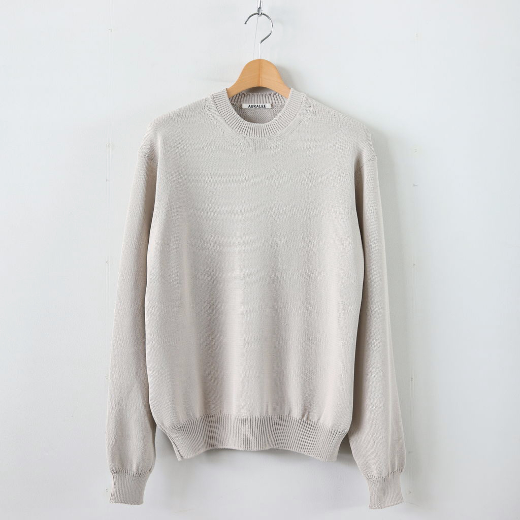 AURALEE COTTON POLYESTER CODE KNIT P/O - ニット/セーター