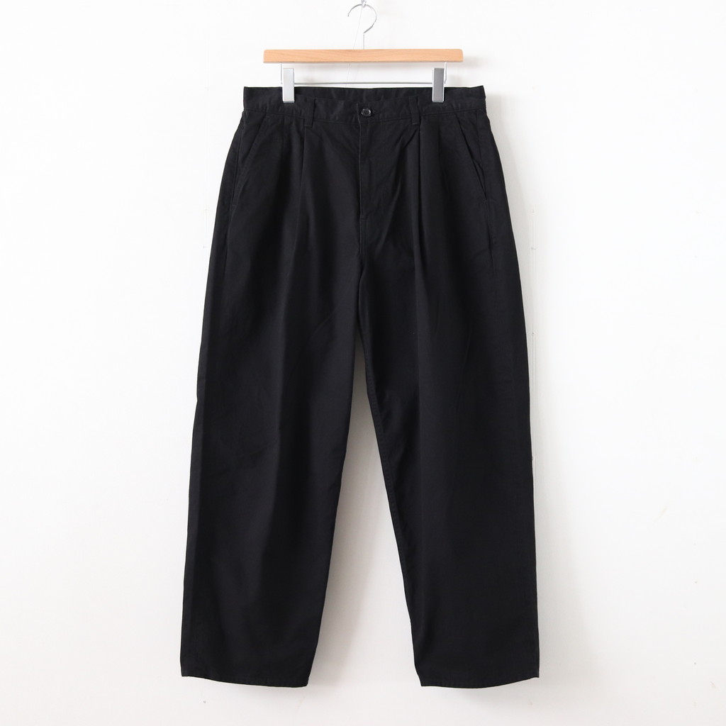 Graphpaper | グラフペーパー [ MILITARY CLOTH 2 TUCK PANTS #BLACK
