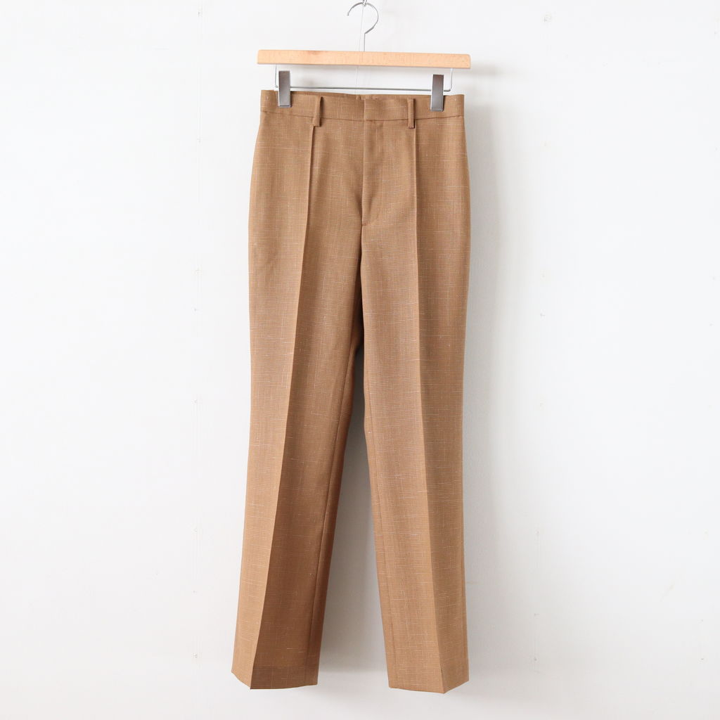 AURALEE | オーラリー [ WOOL CUPRA LINEN CLOTH SLACKS #BROWN CHECK [A20SP05CL] ]  – 着楽（チャクラ/ciacura）