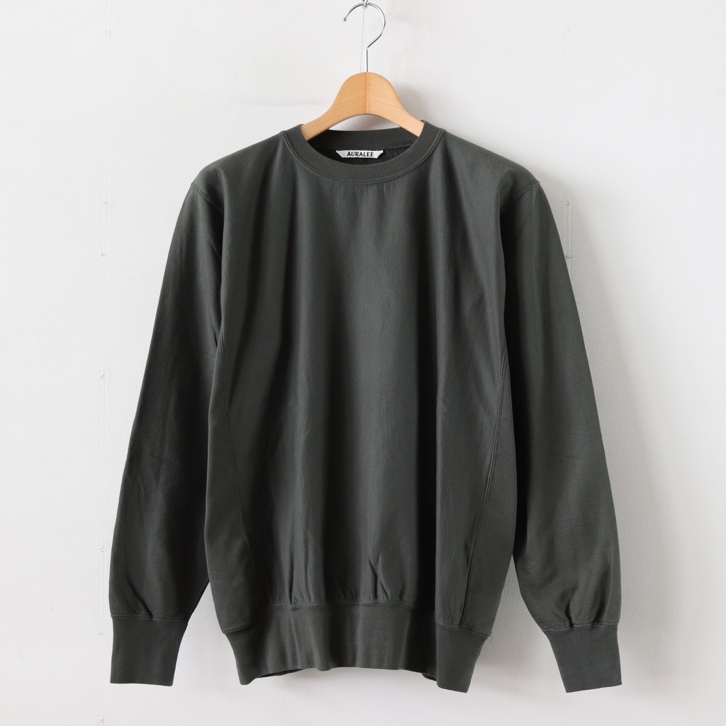 AURALEE | オーラリー [ SUPER HIGH GAUGE SWEAT BIG P/O #DARK GREEN 