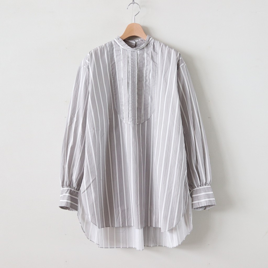 シャツ/ブラウス(長袖/七分)Leno back button shirt