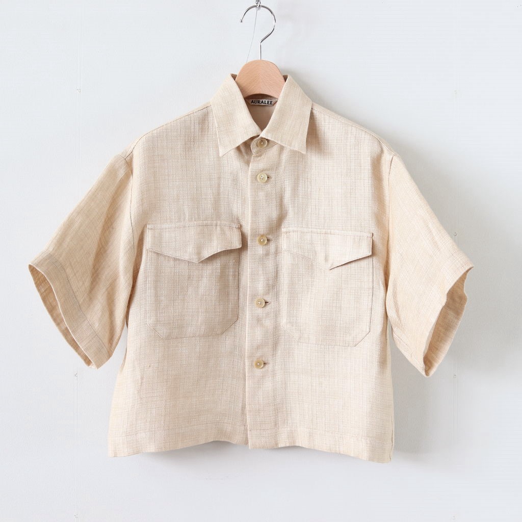 LINEN DOUBLE FACE HARF SLEEVED SHIRTS
