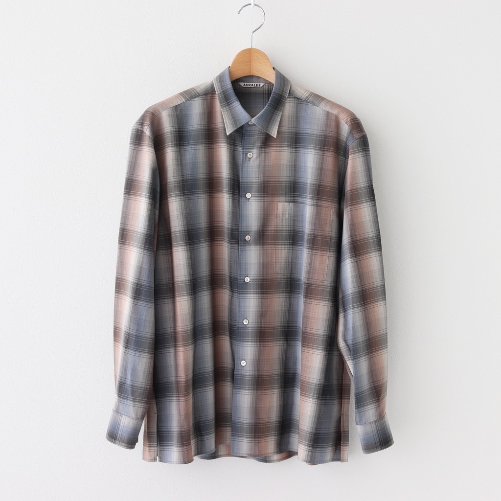 AURALEE | オーラリー [ SUPER LIGHT WOOL CHECK SHIRTS #BLUE CHECK [A20AS01LC] ] –  着楽（チャクラ/ciacura）