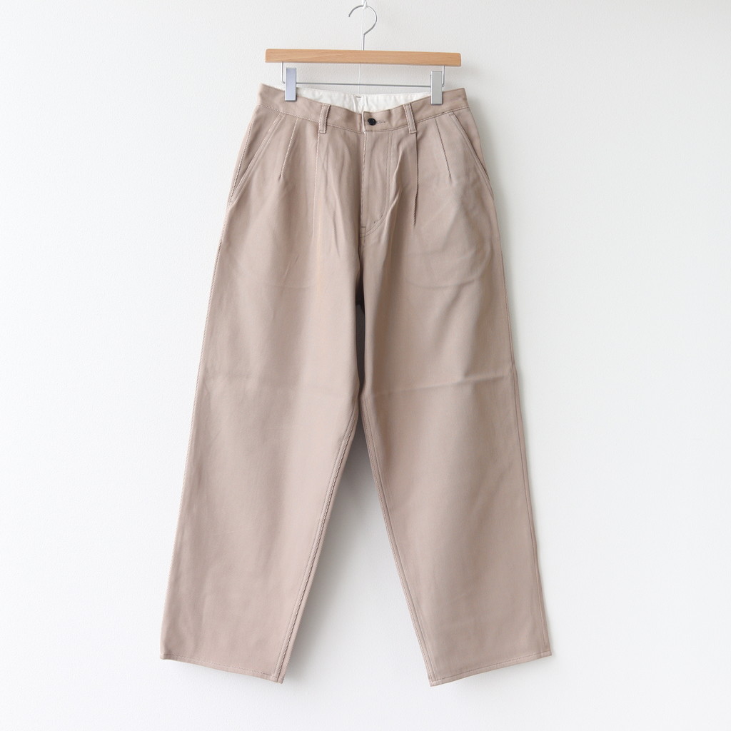 Graphpaper | グラフペーパー [ HARD TWILL TWO TUCK PANTS #BEIGE