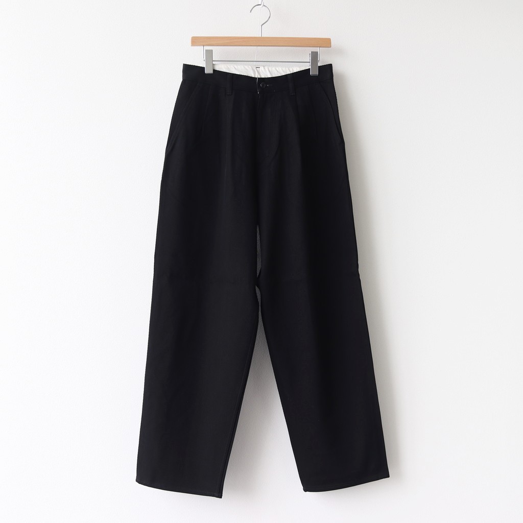 Graphpaper | グラフペーパー [ HARD TWILL TWO TUCK PANTS #BLACK 
