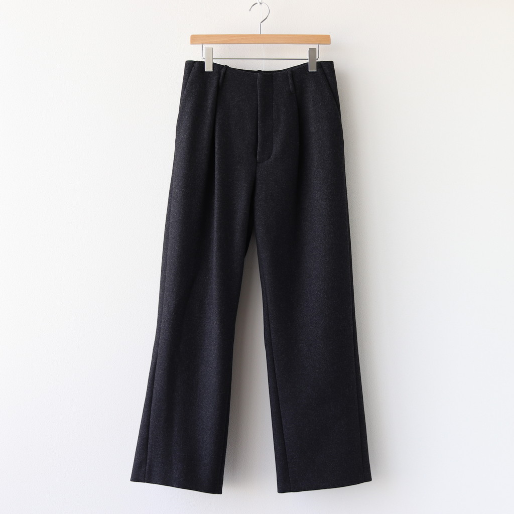 AURALEE | オーラリー [ LIGHT MELTON WIDE SLACKS #TOP CHARCOAL