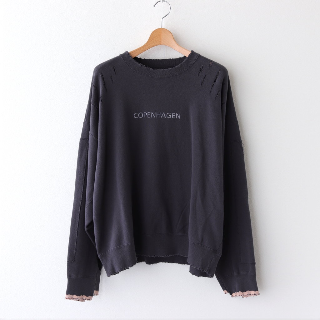 stein 19aw OVERSIZED SWEAT LS NAVY シュタイン