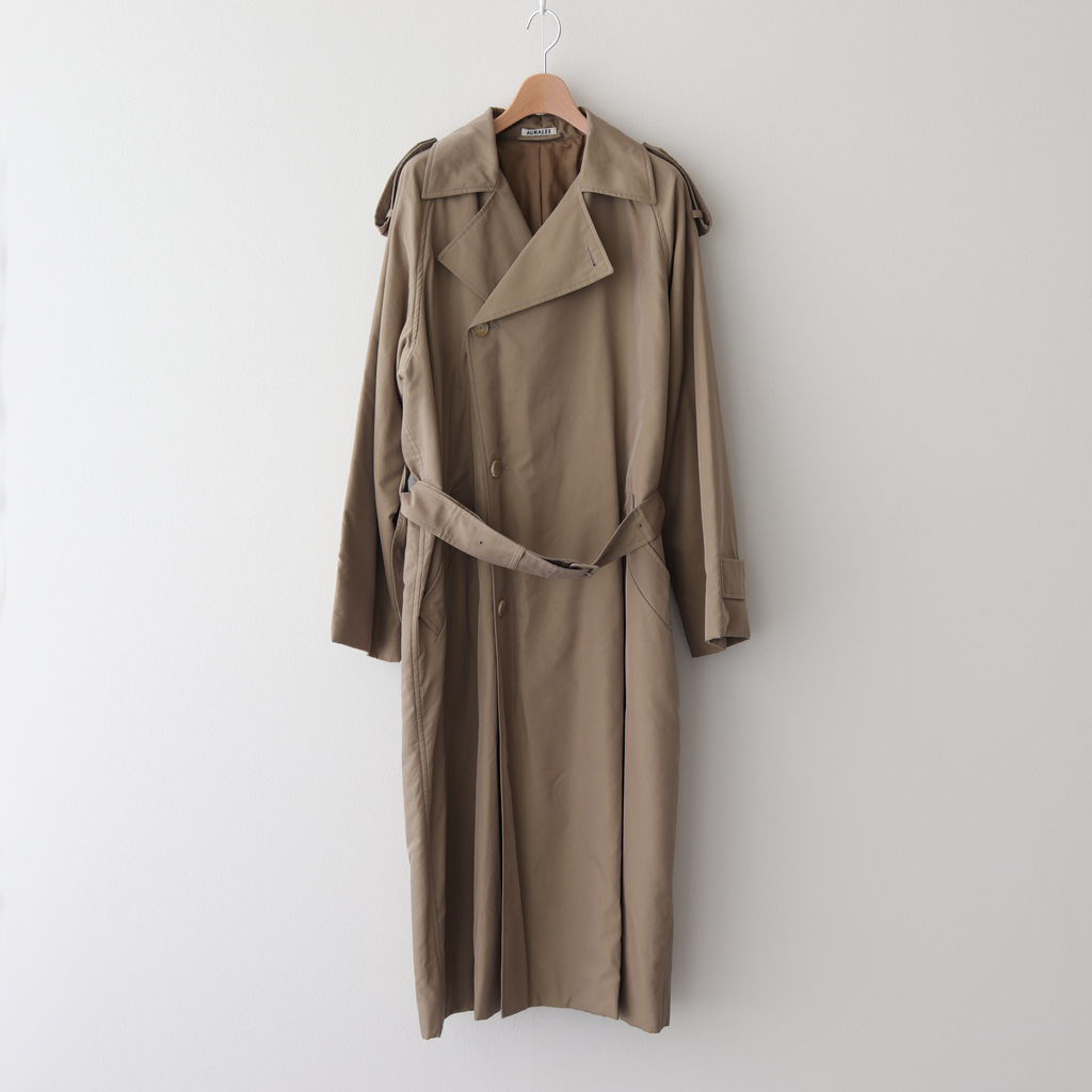 AURALEE | オーラリー [ WASHED FINX CUPRO TWILL LONG COAT #KHAKI