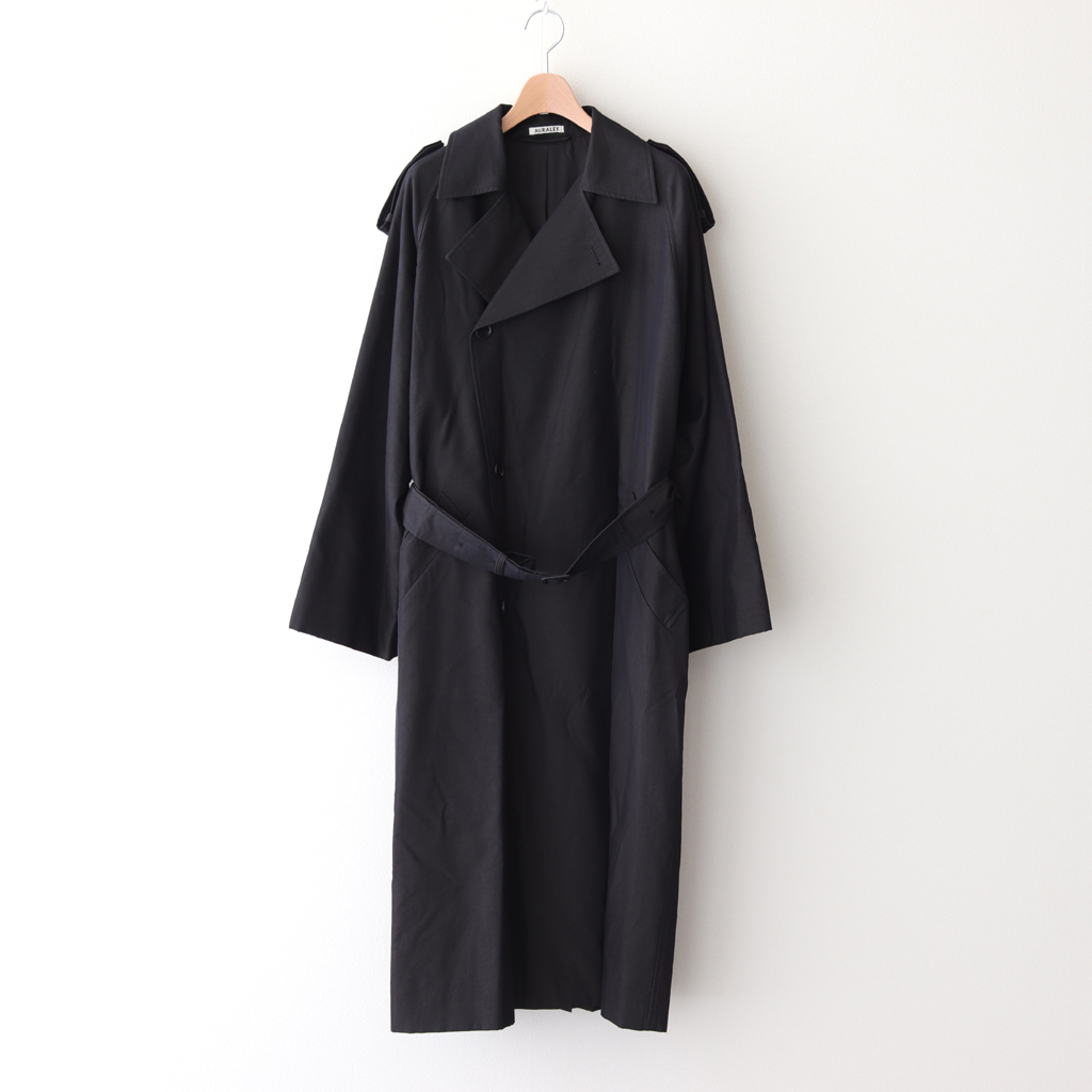 AURALEE | オーラリー [ WASHED FINX CUPRO TWILL LONG COAT #BLACK 