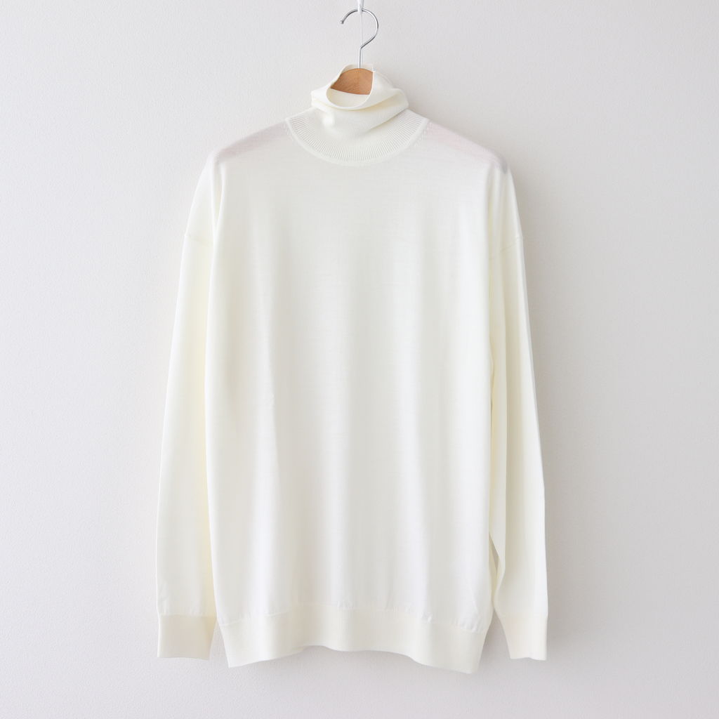 Graphpaper | グラフペーパー [ HIGH GAUGE HIGH NECK KNIT #WHITE