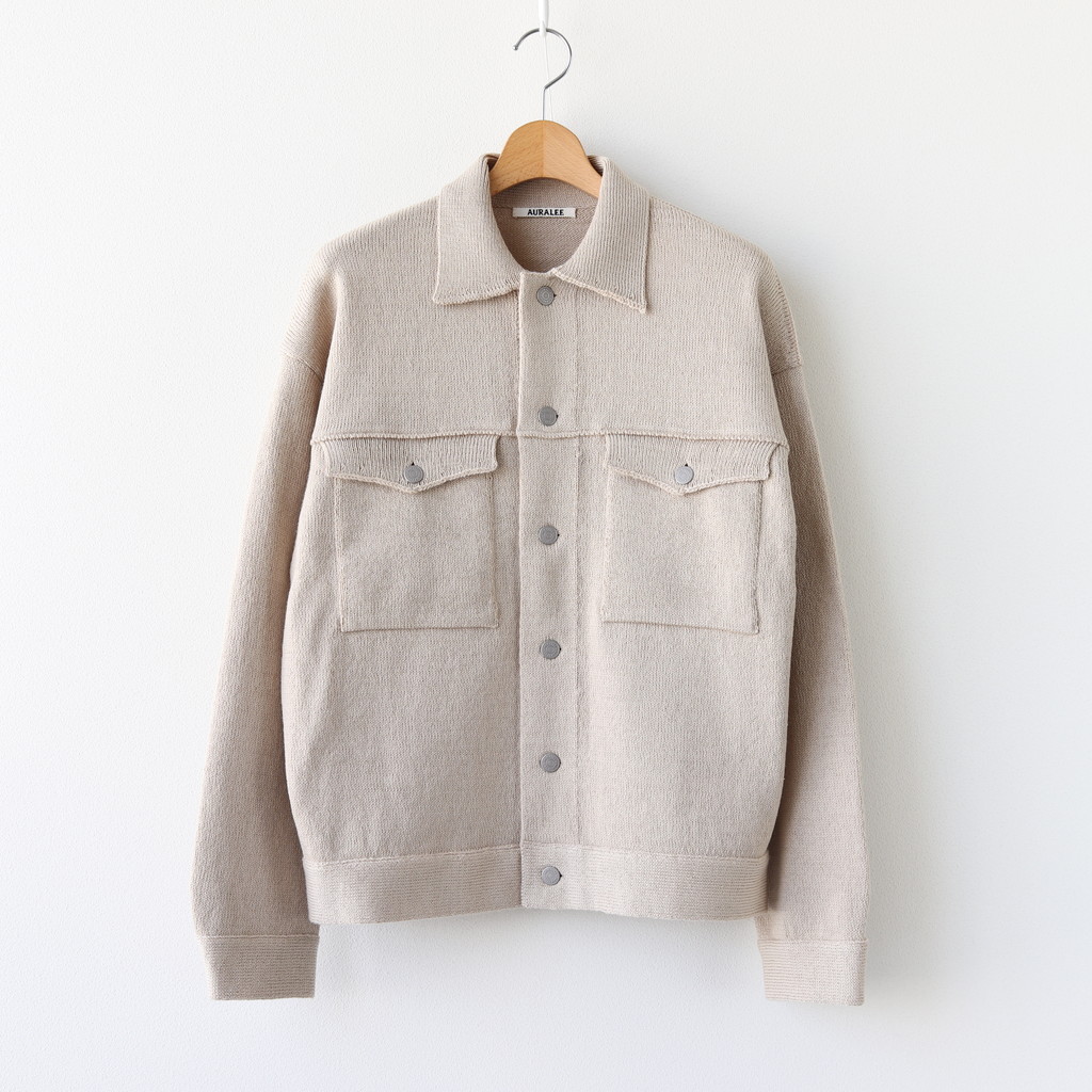 定番通販WOOL FINE SPINNING HEAVY KNIT BLOUSON ジャケット・アウター