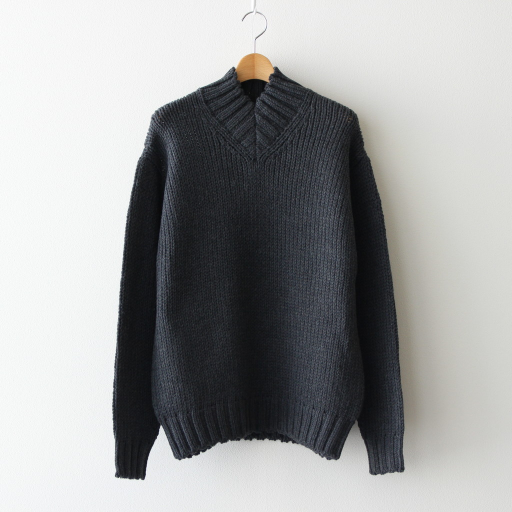 AURALEE SUPER FINE WOOL AIRY V-NECK ニット - トップス