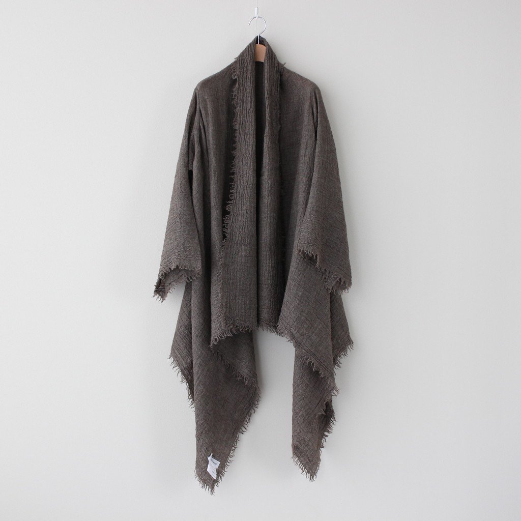 YAECA | ヤエカ [ YAK WOOL PONCHO #BROWN [50954] ] – 着楽（チャクラ