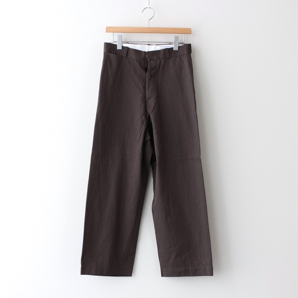 YAECA | ヤエカ [ CHINO CLOTH PANTS WIDE STRAIGHT #BROWN [60654